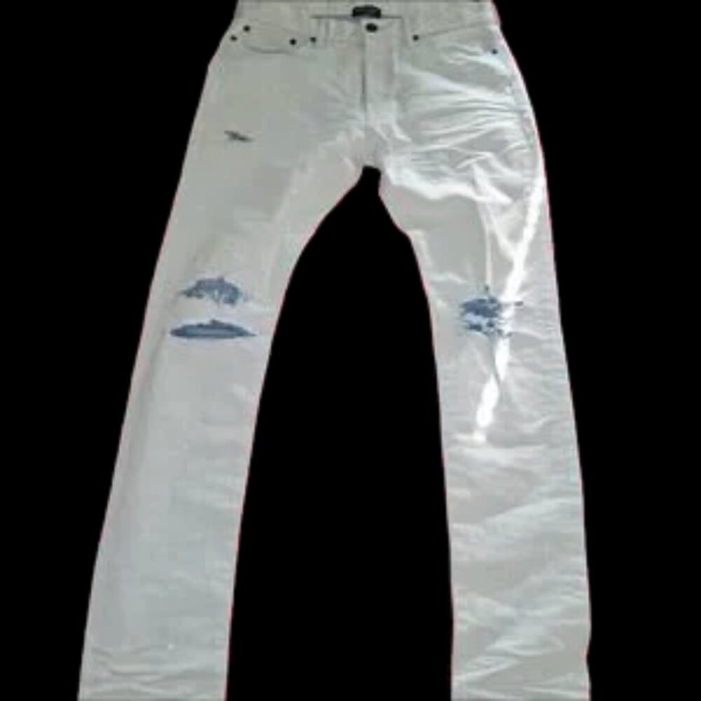 Nwot Cast 2 31w John Elliott White Distressed Slim Jeans Japan made NWOT Daze